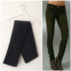 Vince Vintage Black Gray Corduroy Skinny Jeans 26